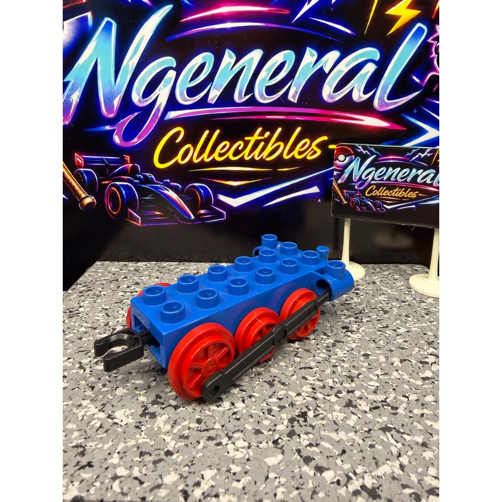 LEGO Duplo Blue Train Engine Base 6 Red Wheels 2x6 Stud Locomotive Chassis Piece